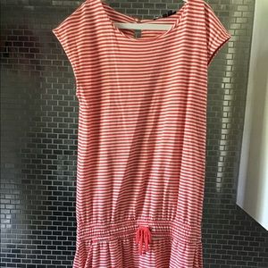 Vince Girls Striped Tie-Waist T-Shirt Dress